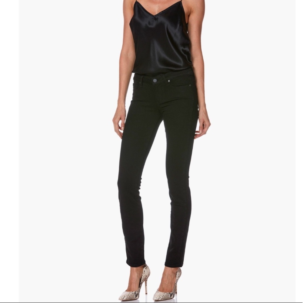 PAIGE Skyline Ankle Peg Mid-Rise Dark washed Denim
